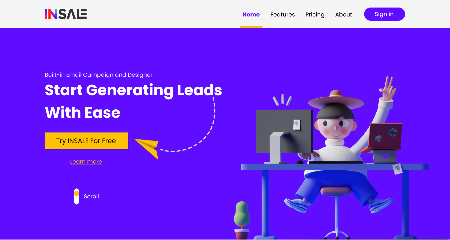 Insale lead generation website